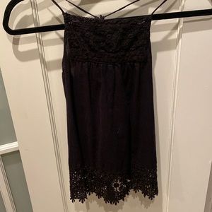 Black eyelet top